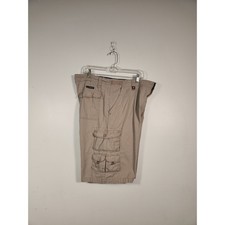 AIRWALK Cargo Shorts Mens 34 Khaki Tan Cotton Blend Ripstop Pockets Skate Hiking