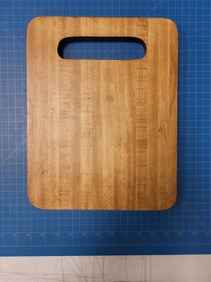 Reversible Wood Butcher Block Cutting Board With Handle Large Rectangular 12x9