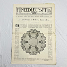 Needlecraft Magazine Apr 1916 Embroidery Crochet Sewing Patterns Ads Antique