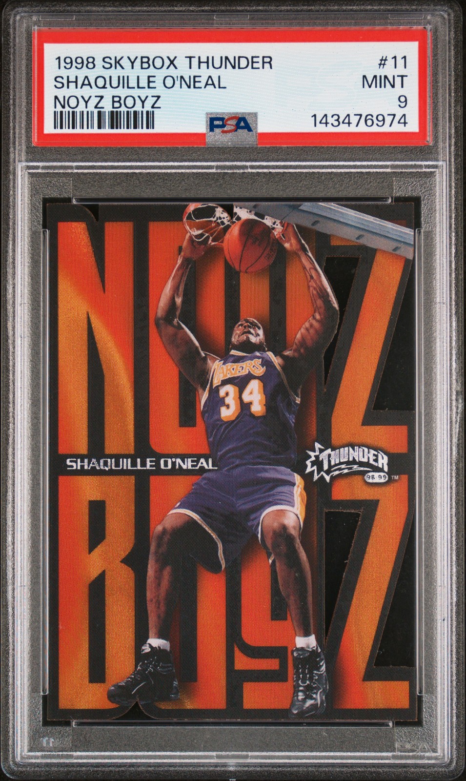 Shaquille O'Neal 1998 Skybox Thunder #11NB Noyz Boyz Price Guide
