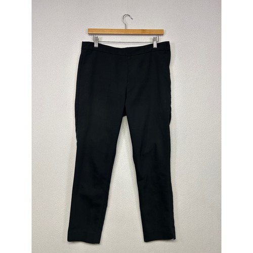 Minimalist Stradivarius Womens Size 10 Black Side Zip Slim Tapered Trousers