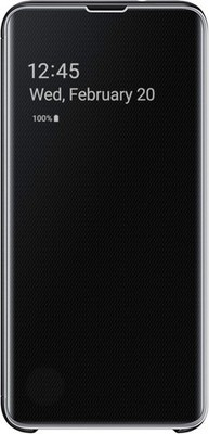 Samsung Galaxy S10e S-View Flip Case, Black (EF-ZG970CBEGUS) Open Box