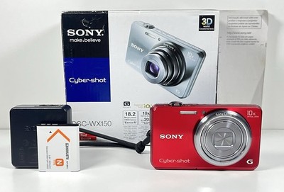 Sony Cyber-Shot DSC-WX150 18,2 MP Digital Camera Red Boxed Full Set | Tested