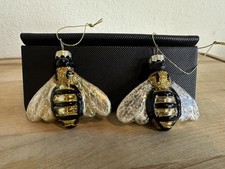Old World Christmas Honey Bee Glass Ornaments