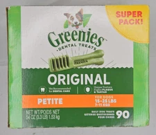 (READ) Greenies Original Petite Dental Dog Treats 54 oz. BB Oct 2024