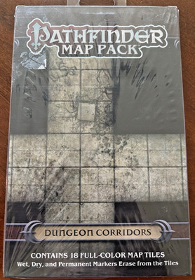 Pathfinder Roleplaying Game Map Pack: Dungeon Corridors 18 Map Tiles NEW SEALED