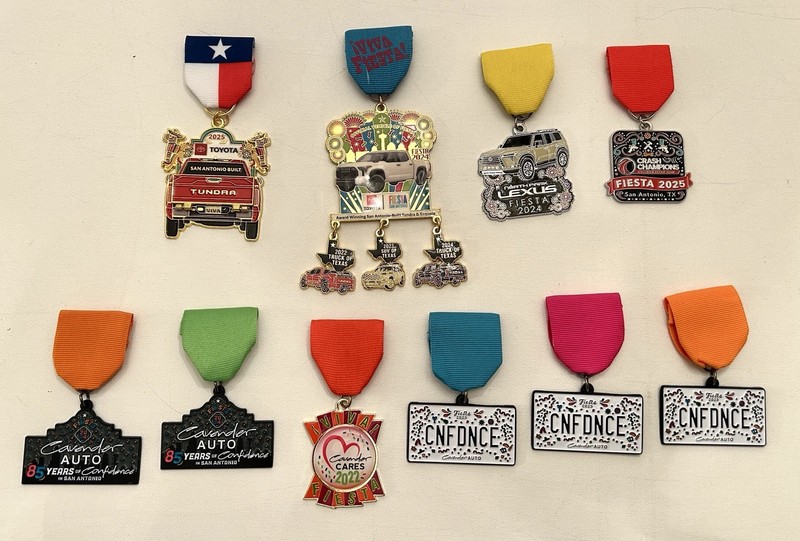 San Antonio Fiesta Medals Lot 10 – Toyota Lexus Cavender Auto 2022–2025 Amazing!