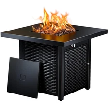 28-Inch -Listed Propane Fire Pit Table - 50,000 BTU for Outdoor Ambiance