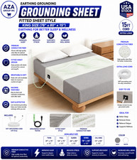 Grounding Sheets Mat for All Mattress Sizes,10 Silver Fiber 90 Cotton Fitted
