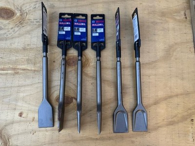 BOSCH  Bulldog HS1425 SDS Plus Wide Chisel 1-1/2'' x 10''L Concrete Lot Of 6 NEW