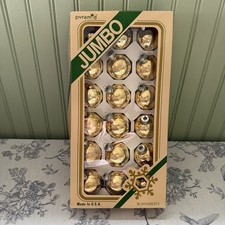 Vtg 80s Pyramid Gold Glass Round Ornament Jumbo Pack 18 Ornaments USA Made Retro