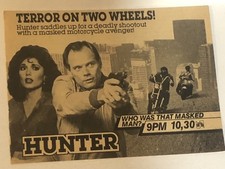 Hunter Tv Series Vtg Print Ad Fred Dryer Stephanie Kramer Tpa27