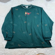 Artisans Vintage 90s Women's Cardinal Bird Crewneck Sweatshirt Made in USA XXL