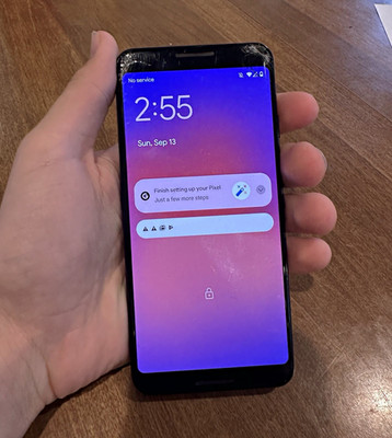 Google Pixel 3 Black Android Bar Smartphone with 12.2 MP Camera Resolution