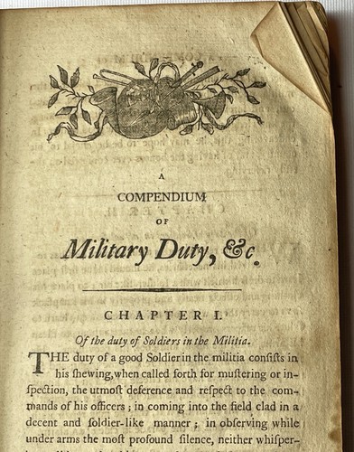 RARE 1793 FIRST ED AMERICAN MILITARY DUTY ~ MILITIA HISTORY~ RAWSON’S COMPENDIUM - Foto 7 di 9