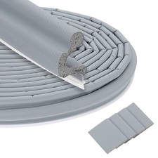 20 Feet Kerf Door Weather Stripping Door Seals with Corner Seals Gray