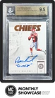 PATRICK MAHOMES II BGS 9.5 2017 PANINI ENCASED ROOKIE AUTO INSCRIPTION RC 12/25