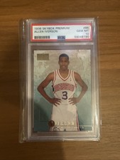PSA 10 1996 Skybox Premium Allen Iverson Rookie Card #85 GEM MT RC. rookie card picture