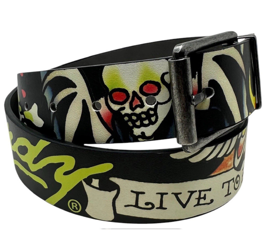 Ed Hardy Men's - Live To Ride- Speed Kills -y2k- Reversible