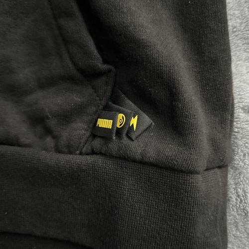 Youth Medium Pokemon Puma X Black Pikachu Hooded Sweatshirt Hoodie - Picture 4 of 5