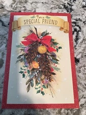 Christmas For A Special Friend And Happy New Year 5.5”x8” Hallmark Greeting Card
