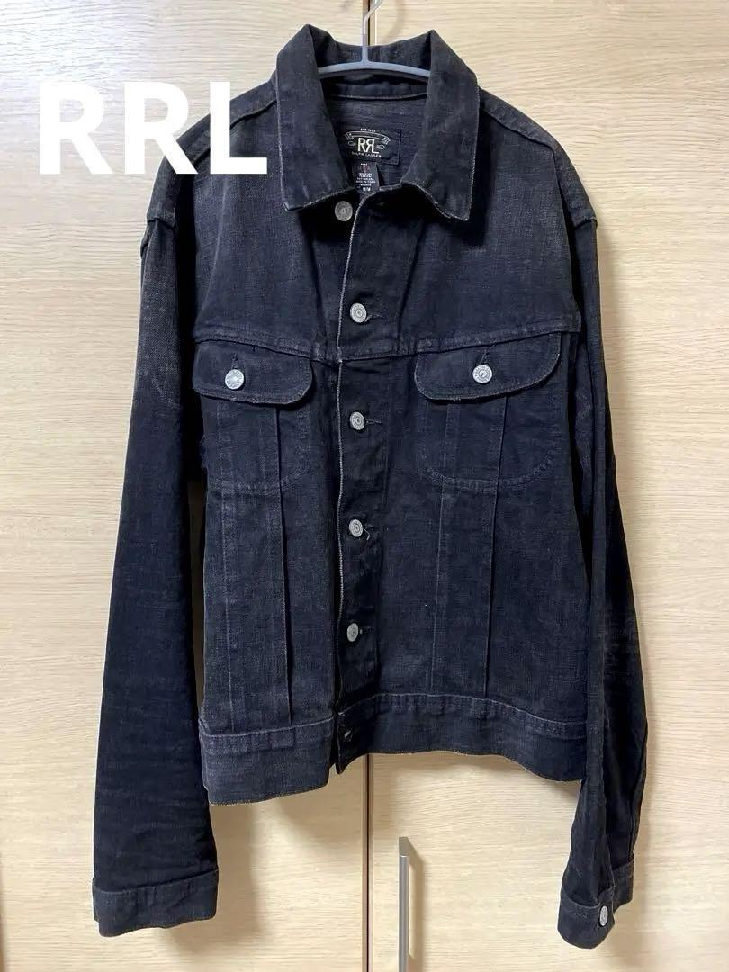 Made In Usa RRL Ralph Lauren Black Denim Jacket Men's #EA Made In Usa RRL Ralph Lauren Black Denim Jacket Men's #EA