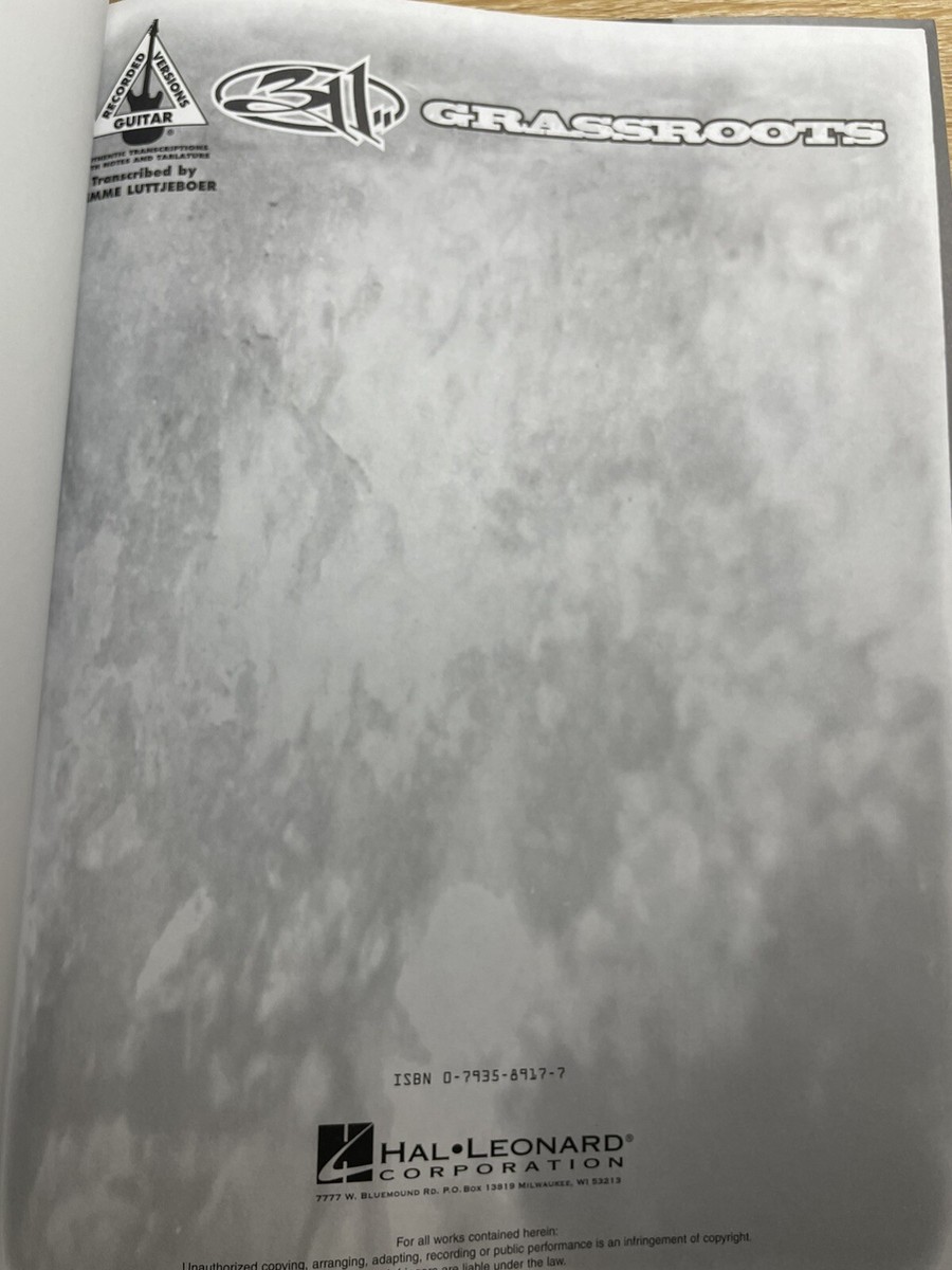 311, Grassroots, Songbook | eBay