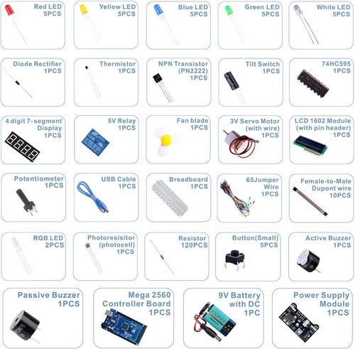ELEGOO Mega R3 2560 Completo Ultimate Starter Kit Compatible - Arduino IDE NUEVO - Imagen 22 de 22