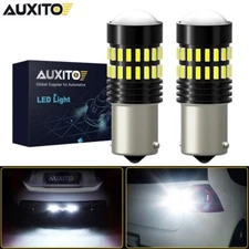 2X AUXITO BA15S 1156 P21W 7506 Reverse Back Up Light Super White LED Bulb AUXITO
