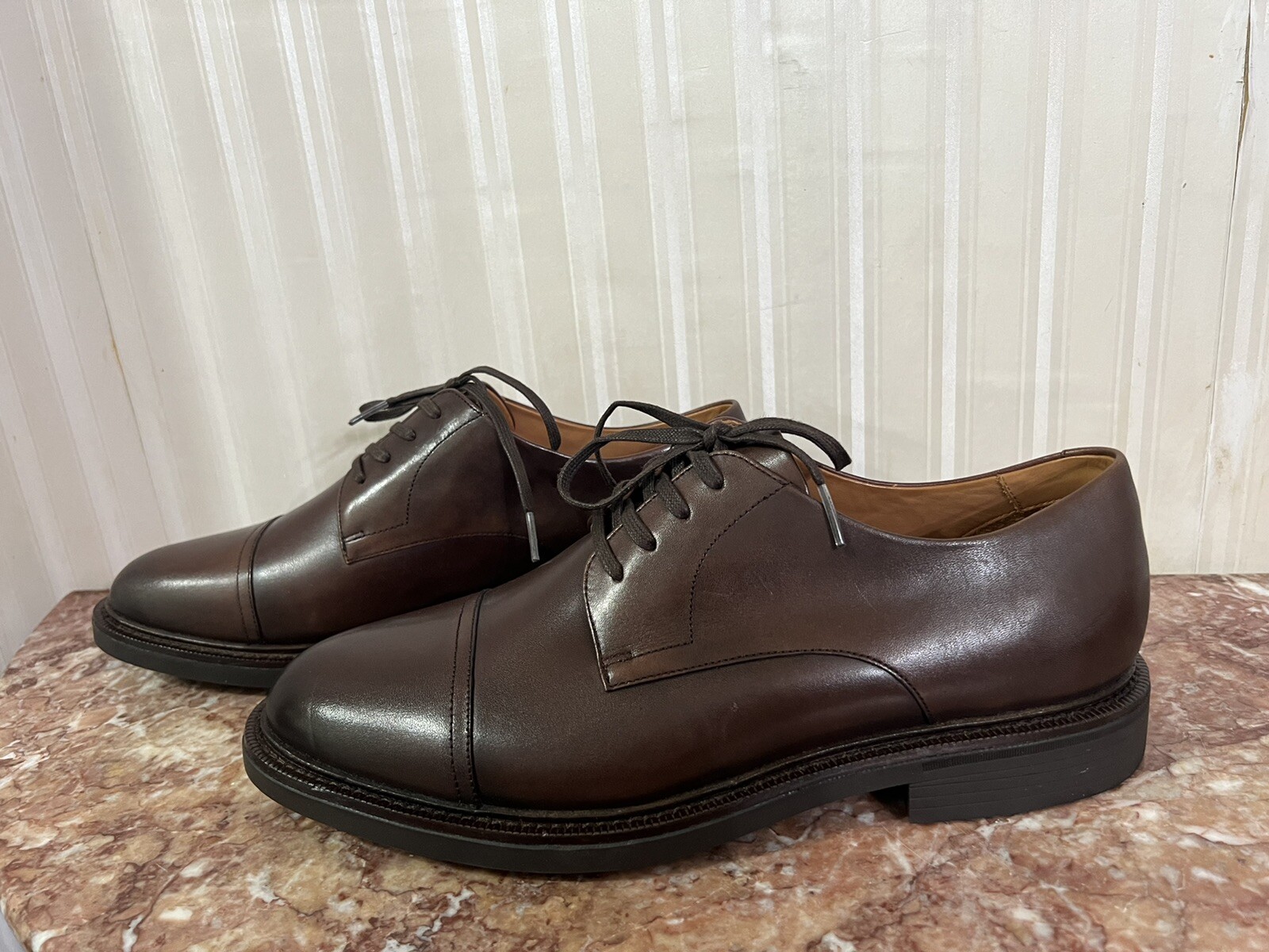 SAOLA Polo Ralph Lauren taglia 11 US marrone scarpe con punta