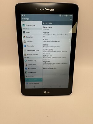 LG G PAD  LG-VK410 16 GB (Verizon)  VERY GOOD CONDITION