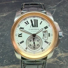 Cartier Calibre De Cartier - 42mm Stainless Steel 18ct Rose Gold - W7100039 3389
