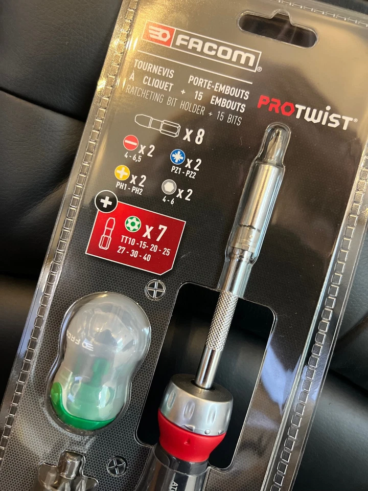 Facom Tools Protwist Ratchet 15pce Screwdriver Set Torx Star Phillips Pozi Flat - Image 2 of 4