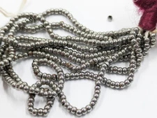 Rare Antique 1 Partial Mini Hank Label Steel Beads Round Austrian 19BPI C11-23