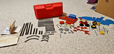 VINTAGE 1970's GABRIEL ERECTOR SET Parts w/ RED CASE w/ Instructions