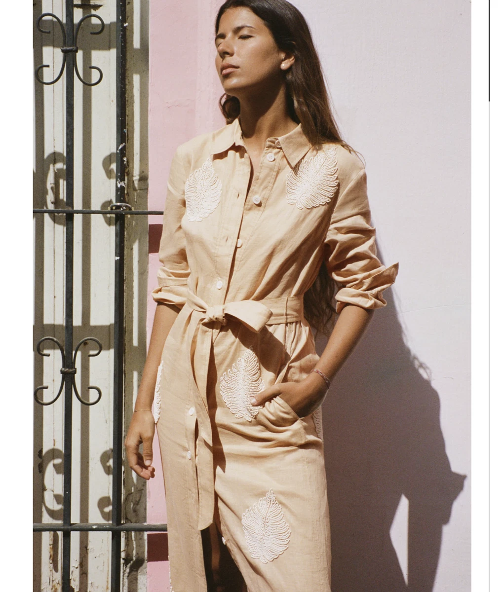 Beaded shirt dress zara hotsell