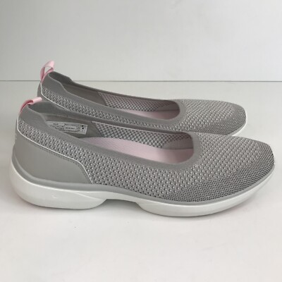 Vionic Kallie Womens Shoes Size 9.5 Flats Pumps Grey Metallic Knit Woven Slip On