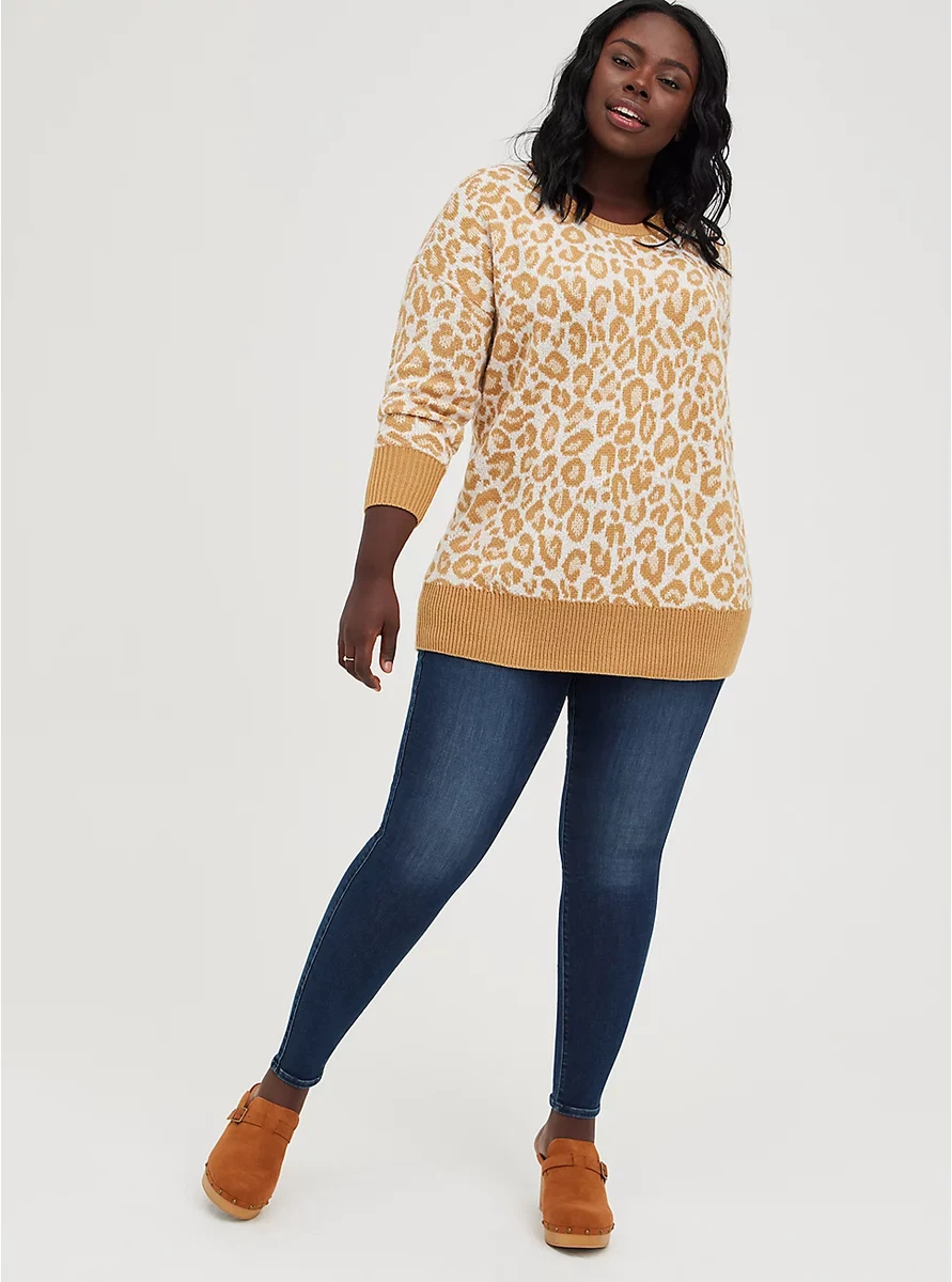 Leopard print one shoulder sweatshirt sale