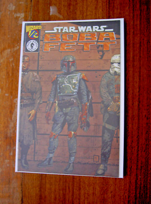 STAR WARS BOBA FETT WIZARD #1/2 COA DARK HORSE COMICS DISNEY