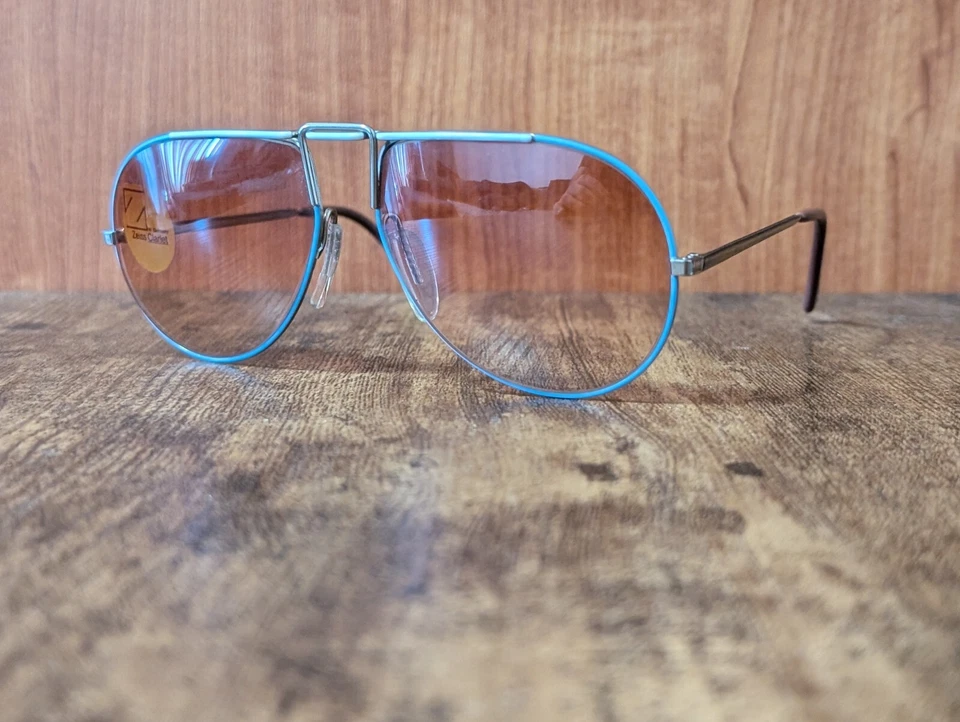 VINTAGE NOS ZEISS 9357 WHITE PILOT SUNGLASSES MADE IN WEST GERMANY 60/14 #67 - Bild 4 von 4