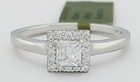 LAB CREATED 0.56 Cts  WHITE SAPPHIRE RING SOLID .925 STERLING SILVER - NWT — photo 1