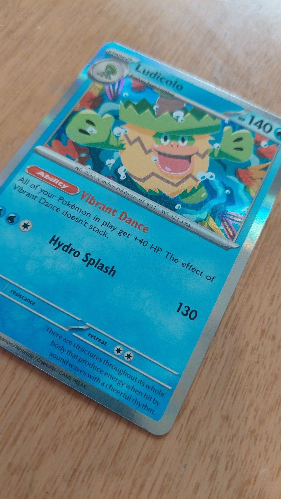 Ludicolo 37/159 Holographic Pokemon card