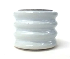 UNKNOWN BRAND PORCELAIN COATED CERAMIC INSULATOR, 1/2"-13 TPI, 3-3/8" DIAMETER
