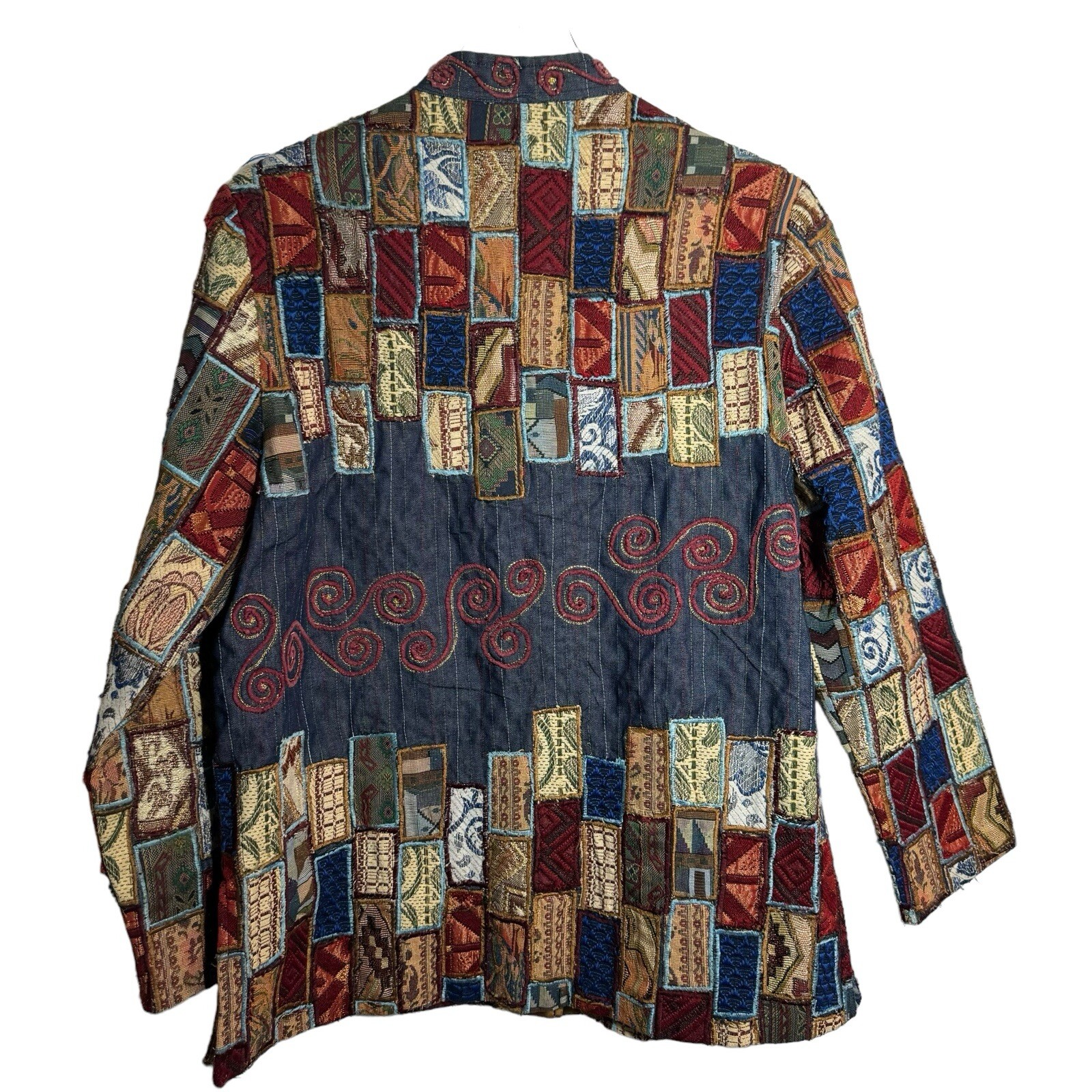 Sandy Starkman Vintage Patchwork Embroidered Coat… - image 8