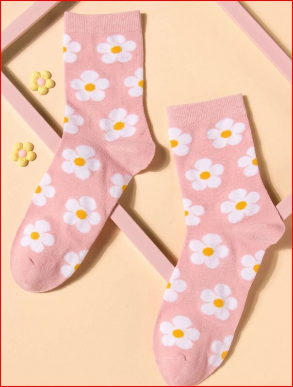 Daisy Socks Novelty Fun Crew Socks, Comfy Lounge Wear Unisex-image