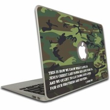 John 3:16 Camo Bible Verse Macbook Air or Macbook Pro Skin - FREE SHIPPING