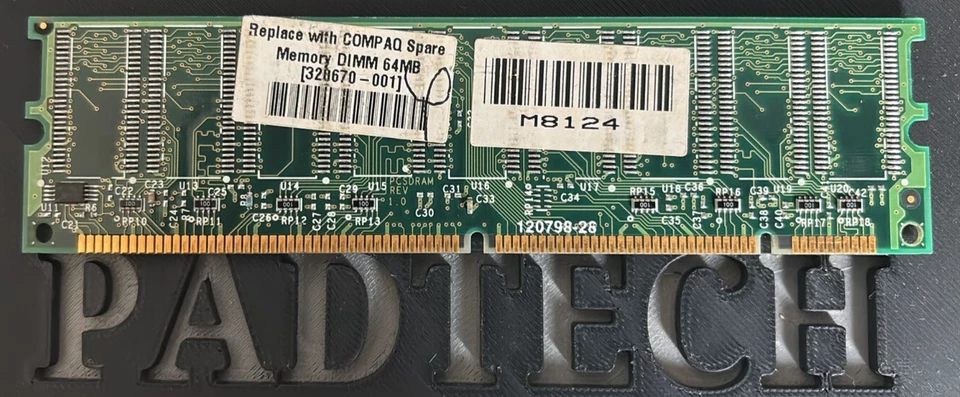 64MB 168-Pin SDRAM PC100 Hyundai HYM7V65801A 64mb Compaq 320768-101(Tested) - Image 2 of 2