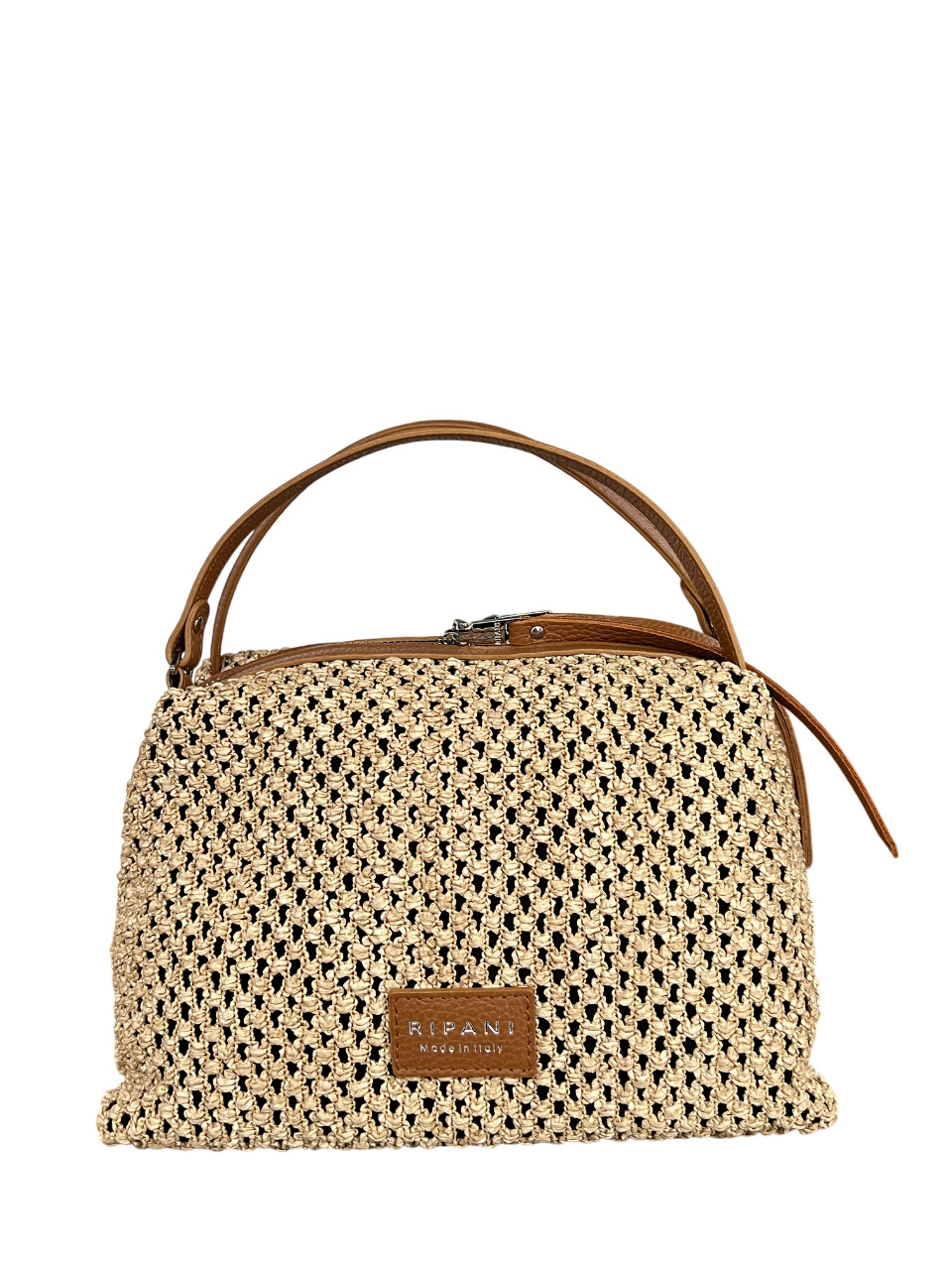 Ripani Tasche Frau A Mano Rafia Бежевый Ледер Hirsch Keks E492BF ИЗГОТОВЛЕННЫЙ В ИТАЛИИ 46690₽