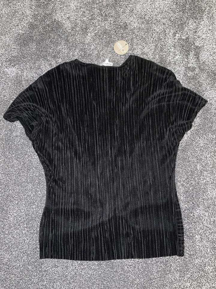 NWT Womens Apricot Blouse, Size 10, Black, Twist Knot, Lightweight, (13) - Image 4 of 4