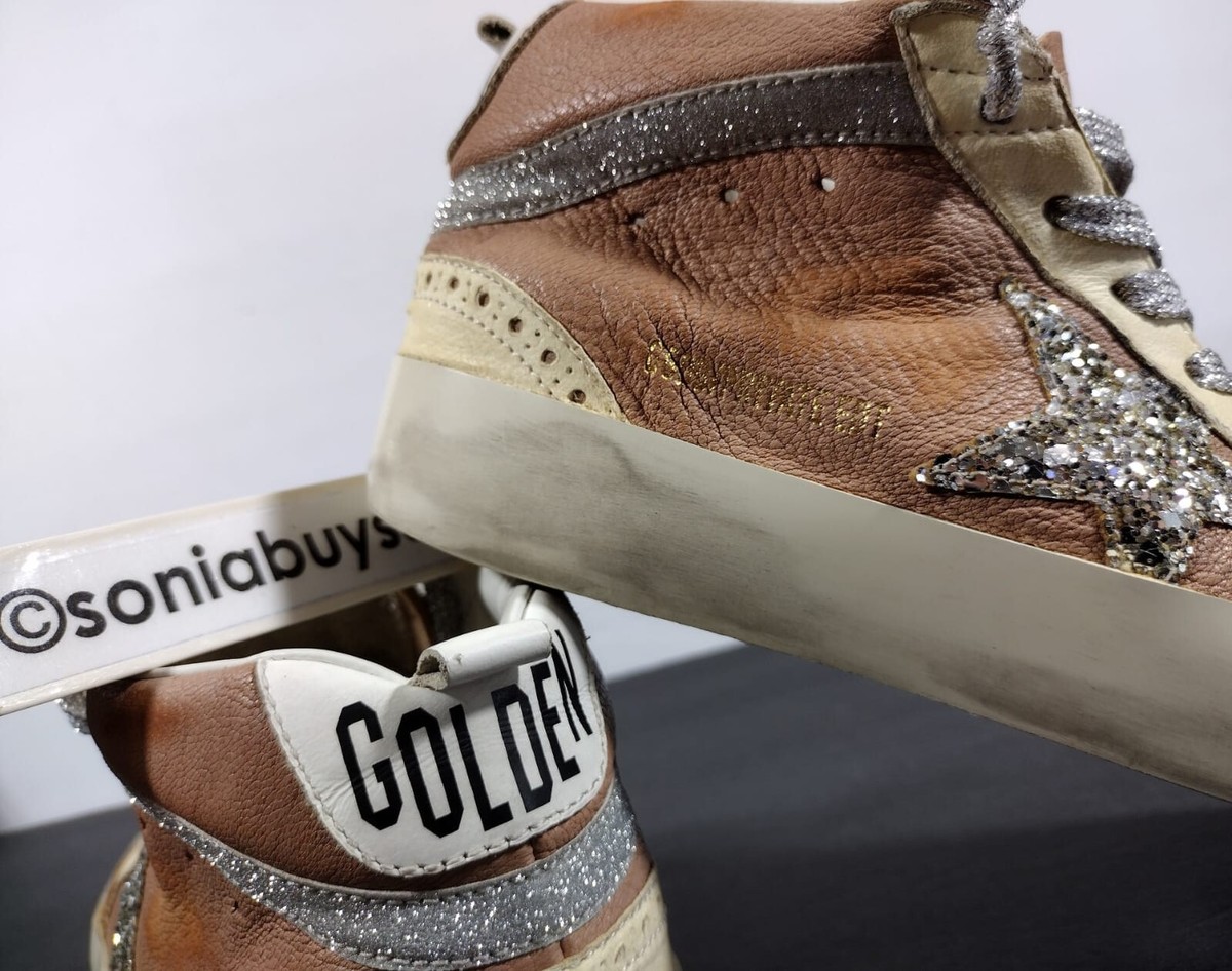 スニーカー Golden Mid Star Model Silver Leather Sneakers Golden Goose Mid Star Leather Sneakers Limited Ed, Pink